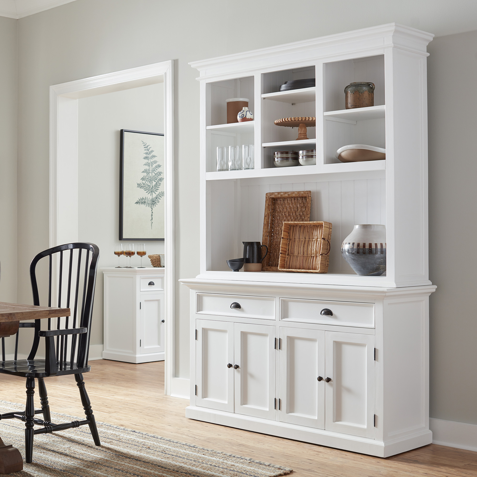 BCA607 | Halifax Buffet Hutch Unit with 2 Adjustable Shelves