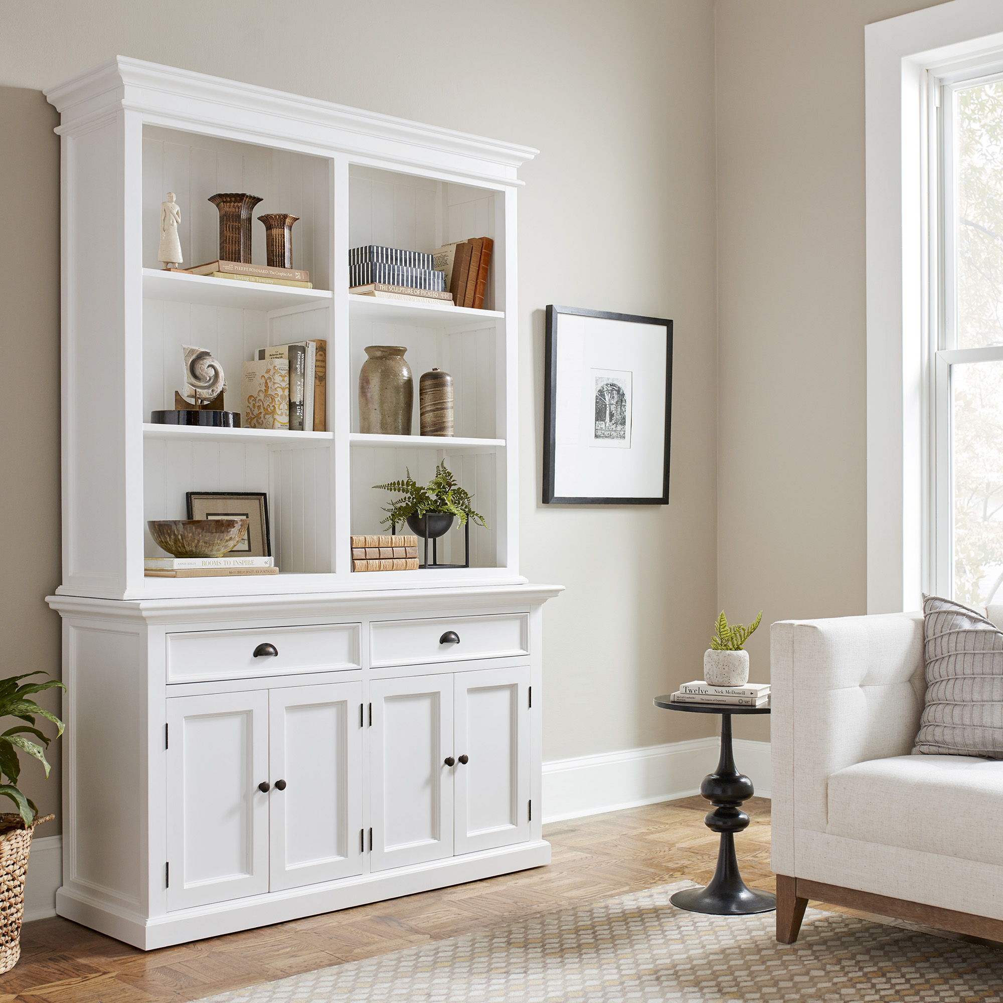 BCA608 | Halifax Buffet Hutch Unit with 6 Shelves