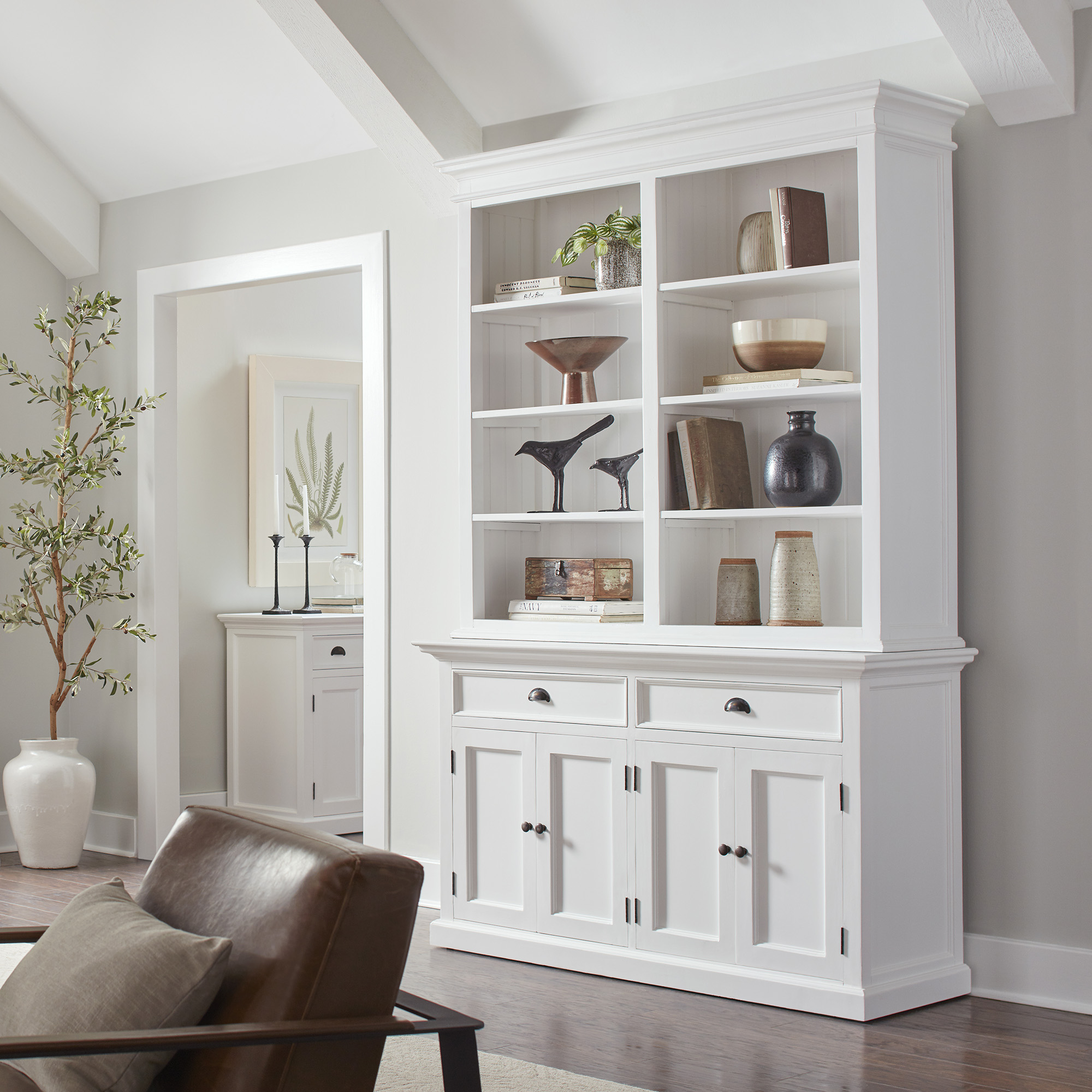 BCA609 | Halifax Buffet Hutch Unit with 8 Shelves